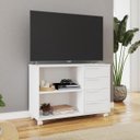 Ver imagem 1 de Rack para TV até 40'' 90x62,5cm com 4 Gavetas e Rodízios Branco BSE02