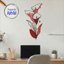 Ver imagem 1 de Adesivo Floral Boho Vermelho Estilo Nórdico 30x60 Minimalista Mod.04
