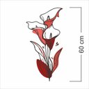 Ver imagem 4 de Adesivo Floral Boho Vermelho Estilo Nórdico 30x60 Minimalista Mod.04