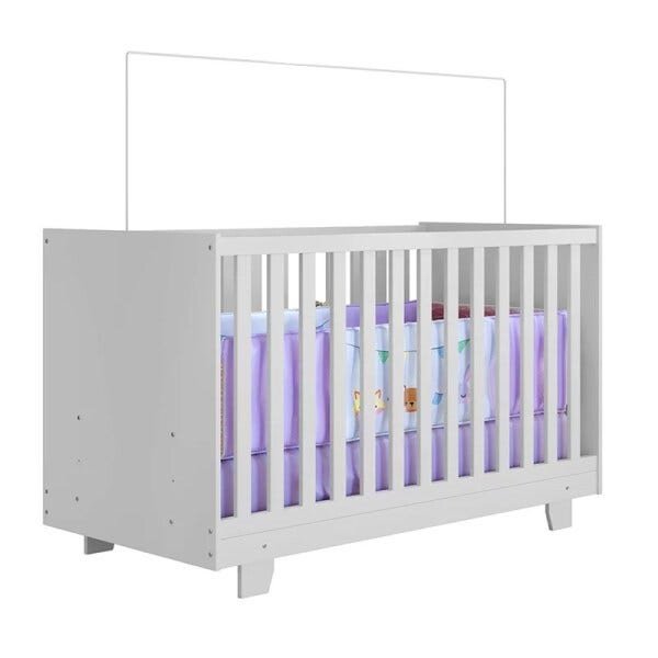 Berço Mini cama Life + Cômoda Soft Life 4 Gavetas Branco Tigus Baby - 2