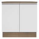 Ver imagem 3 de Balcão Glamy 80cm 2 Portas Rustic e Branco Madesa