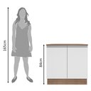 Ver imagem 4 de Balcão Glamy 80cm 2 Portas Rustic e Branco Madesa