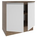Ver imagem 5 de Balcão Glamy 80cm 2 Portas Rustic e Branco Madesa