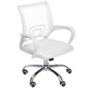 Ver imagem 2 de Kit 6 Cadeiras de Escritório Mesh Assento Estofado Base Giratória 9050 - Branca