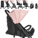 Ver imagem 3 de Carrinho Kiddo para Gemeos Bebe Conforto Colinho Mascote Rosa