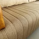 Ver imagem 6 de Sofá Leona Plus 4 Lugares Fixo 177cm Bege e Caramelo Linho