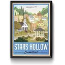 Ver imagem 1 de Quadro Poster Decorativo Moldura Madeira Pinos Com Vidro GILMORE GIRLS STARS HOLLOW 21cmX31cm