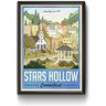 Quadro Poster Decorativo Moldura Madeira Pinos Com Vidro GILMORE GIRLS STARS HOLLOW 21cmX31cm - 1