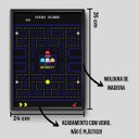 Ver imagem 2 de Quadros Poster Decorativo Moldura Madeira Pinos Com Vidro GAMER PAC MAN 21cmX31cm
