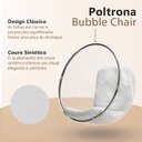 Ver imagem 2 de Poltrona Bubble Chair Couro Sintético Linha Premium Design Moderno Sala Quarto Recepção - Branco