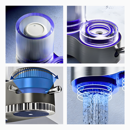 Torneira Purificador de Água - 2 Filtros Lavável e Removível - Cinza - 4