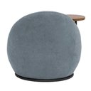 Ver imagem 7 de Poltrona Orgânica Kaira com Mesa Lateral Direita Base Fixa Preto Bouclé Azul Claro - Nexta Casa