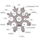 Ver imagem 6 de Chave de Fenda Kit Chaves Boca Rosca Inglesa 18 em 1 Floco Neve Ferramenta Abridor Garrafa Chaveiro 