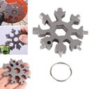 Ver imagem 5 de Chave de Fenda Kit Chaves Boca Rosca Inglesa 18 em 1 Floco Neve Ferramenta Abridor Garrafa Chaveiro 