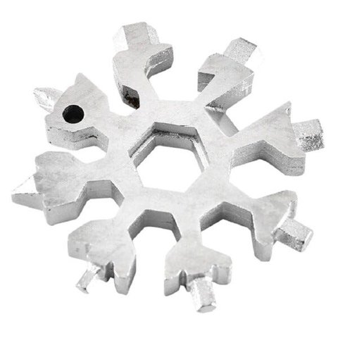 Chave de Fenda Kit Chaves Boca Rosca Inglesa 18 em 1 Floco Neve Ferramenta Abridor Garrafa Chaveiro 