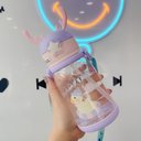 Ver imagem 3 de Garrafa Squeze Alce Infantil Bpa Free Enfeites Adesivo 600ml:lilas