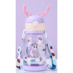 Garrafa Squeze Alce Infantil Bpa Free Enfeites Adesivo 600ml:lilas - 4