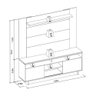 Conjunto Rack Salinas com Painel Aurora para TV Linea Brasil - 3