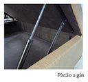 Ver imagem 4 de Box Baú Casal Linhão Bege 1,38x1,88 So1clique Pistão a Gás Cor Corino Linho Bege