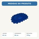 Ver imagem 2 de Tapete de Crochê Oval Azul Artesanal 90x63 Sala Quarto