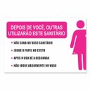 Ver imagem 3 de Kit 2 Placa PVC Aviso de Banheiro Limpo - 30x50cm
