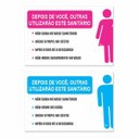 Ver imagem 1 de Kit 2 Placa PVC Aviso de Banheiro Limpo - 30x50cm