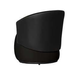 Kit 2 Poltronas e 1 Namoradeira Orgânica Beatriz Veludo Composê Corino Preto - Estopar Veludo Preto - 7