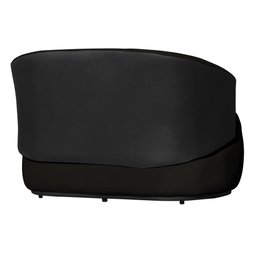 Kit 2 Poltronas e 1 Namoradeira Orgânica Beatriz Veludo Composê Corino Preto - Estopar Veludo Preto - 4