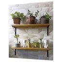 Ver imagem 5 de Prateleira Nihco de Parede Metal Madeira para Casa Cozinha Decoração Rústica