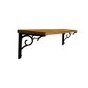 Ver imagem 2 de Prateleira Nihco de Parede Metal Madeira para Casa Cozinha Decoração Rústica