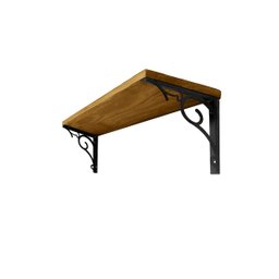 Prateleira Nihco de Parede Metal Madeira para Casa Cozinha Decoração Rústica - 3