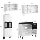 Ver imagem 3 de Armário de Cozinha Completo de Aço Bertolini Multipla 4 Peças 14 Portas 2 Gavetas 245cm Cor