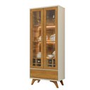Ver imagem 3 de Cristaleira Vitrum 2 Portas com LED e Adega 72 cm Naturalle - Mavaular