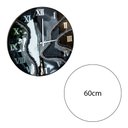 Ver imagem 3 de Relógio de Parede Grande 60cm Luxo - Fundo Preto com Prata