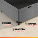 Ver imagem 7 de Cama Box com Baú Queen 1,58m Prince Suede Cinza