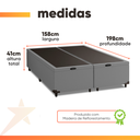 Ver imagem 3 de Cama Box com Baú Queen 1,58m Prince Suede Cinza