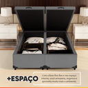 Ver imagem 6 de Cama Box com Baú Queen 1,58m Prince Suede Cinza