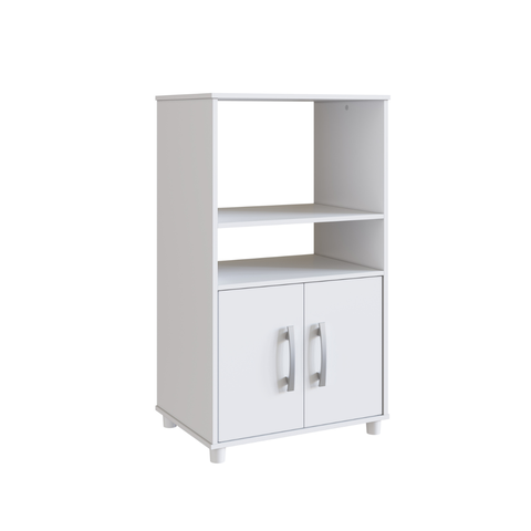Balcão para Cozinha 2 Nichos 2 Portas Branco B02 Emovell