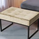 Ver imagem 2 de Puff Decorativo Karina Base Preta Veludo Bege - Montanaris Decor