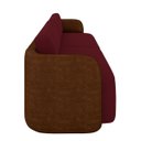 Ver imagem 6 de Sofá Living Sala de Estar Abel 220cm Bipartido Pés de Madeira Pu/veludo Marrom/bordô G33 - Gran Belo