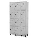 Ver imagem 1 de Roupeiro de Aço com 12 Portas - 1,93x1,03x0,40M - Cinza - Pandin