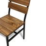 Kit 2 Cadeiras De Jantar Industrial Madeira Vazada Metal Base Ferro - 2