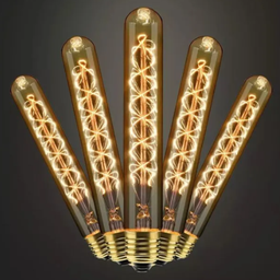 Kit C/6pçs Luminária Pendente Vintage Dourado C/lampada - 5