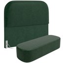 Ver imagem 1 de Cabeceira Cama Box Queen 160cm Lanna com Puff Recamier Doha W01 Couríssimo Verde - Lyam Decor