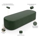 Ver imagem 7 de Cabeceira Cama Box Queen 160cm Lanna com Puff Recamier Doha W01 Couríssimo Verde - Lyam Decor