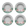 KIT/JOGO 4 PRATOS FUNDOS CAPRI FLORESTA URBANA GERMER PORCELANAS - 1