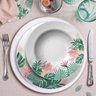 KIT/JOGO 4 PRATOS FUNDOS CAPRI FLORESTA URBANA GERMER PORCELANAS - 3