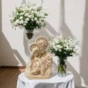 Ver imagem 4 de Escultura Busto da Sagrada Familia com Perolas 20cm