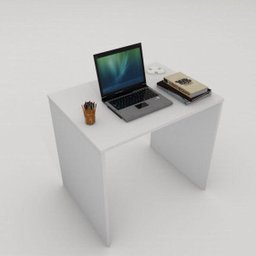 Escrivaninha para Escritório Home Office Marelli Fine Branca - 1