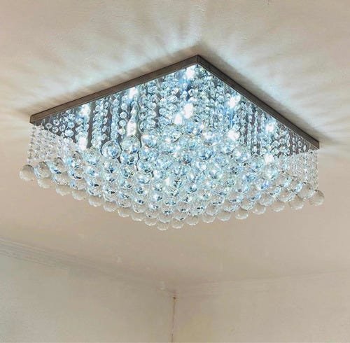 Lustre Plafon Pendente Cristais Legítimos :110V/220V/Cristal Transparente/0,80cm